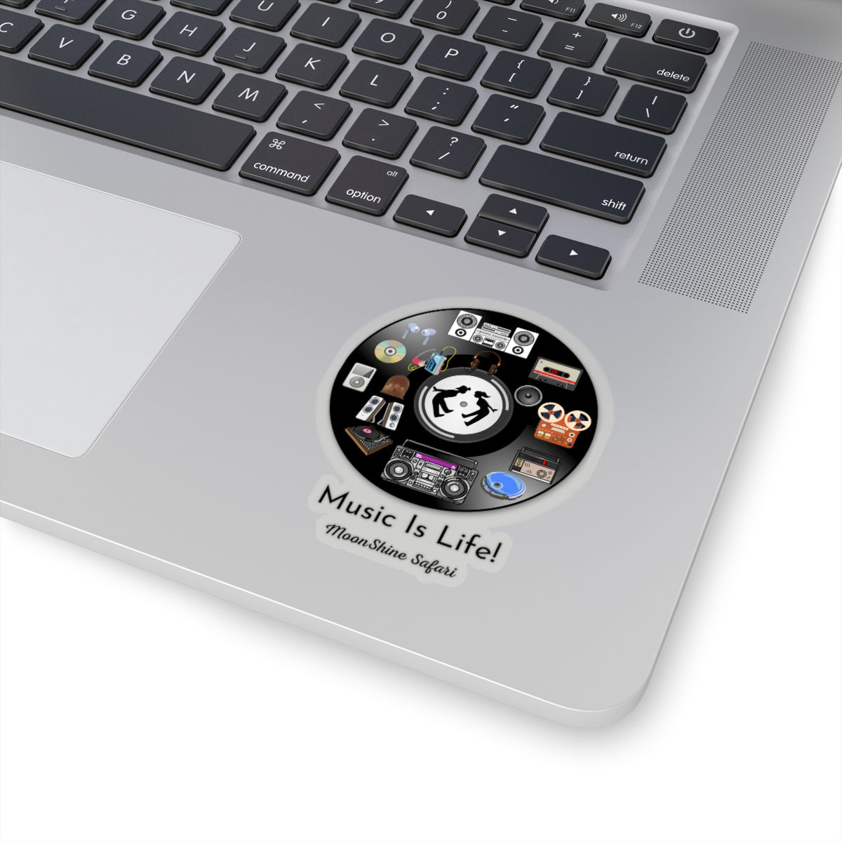 MoonShine Safari Music is Life Kiss-Cut Stickers