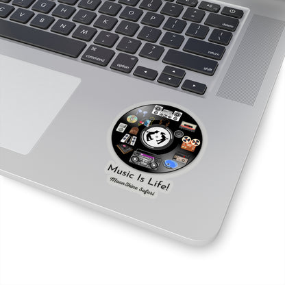 MoonShine Safari Music is Life Kiss-Cut Stickers