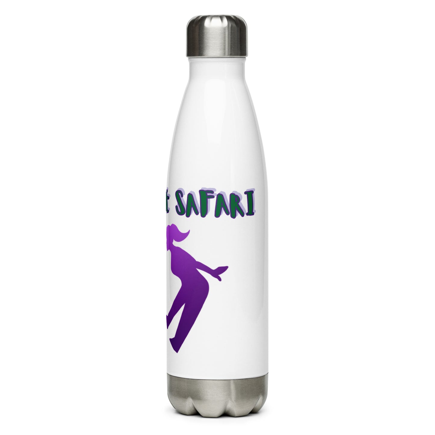 Stainless Steel Water Bottle purple & green